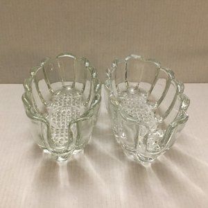 Set of Two New Classic Vintage Glass 5'' Ashtrays